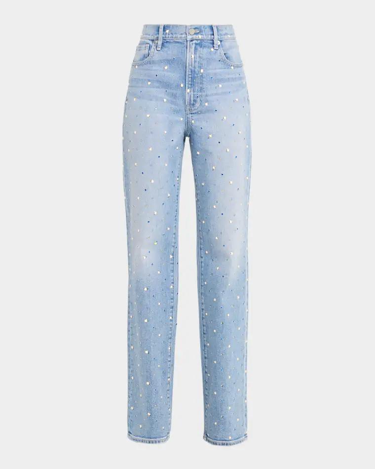 Dylan Embellished High-Rise Straight Jeans by VERONICA BEARD