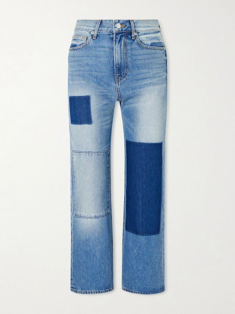 Dylan high-rise wide-leg patchwork jeans by VERONICA BEARD
