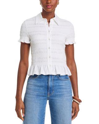 Ellisandra Smocked Ruffled Blouse by VERONICA BEARD