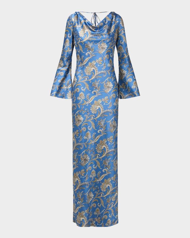 Ember Long-Sleeve Silk-Blend Dress by VERONICA BEARD