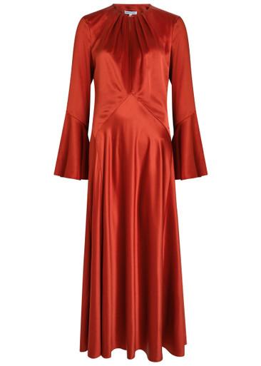 Ezri silk-blend midi dress by VERONICA BEARD