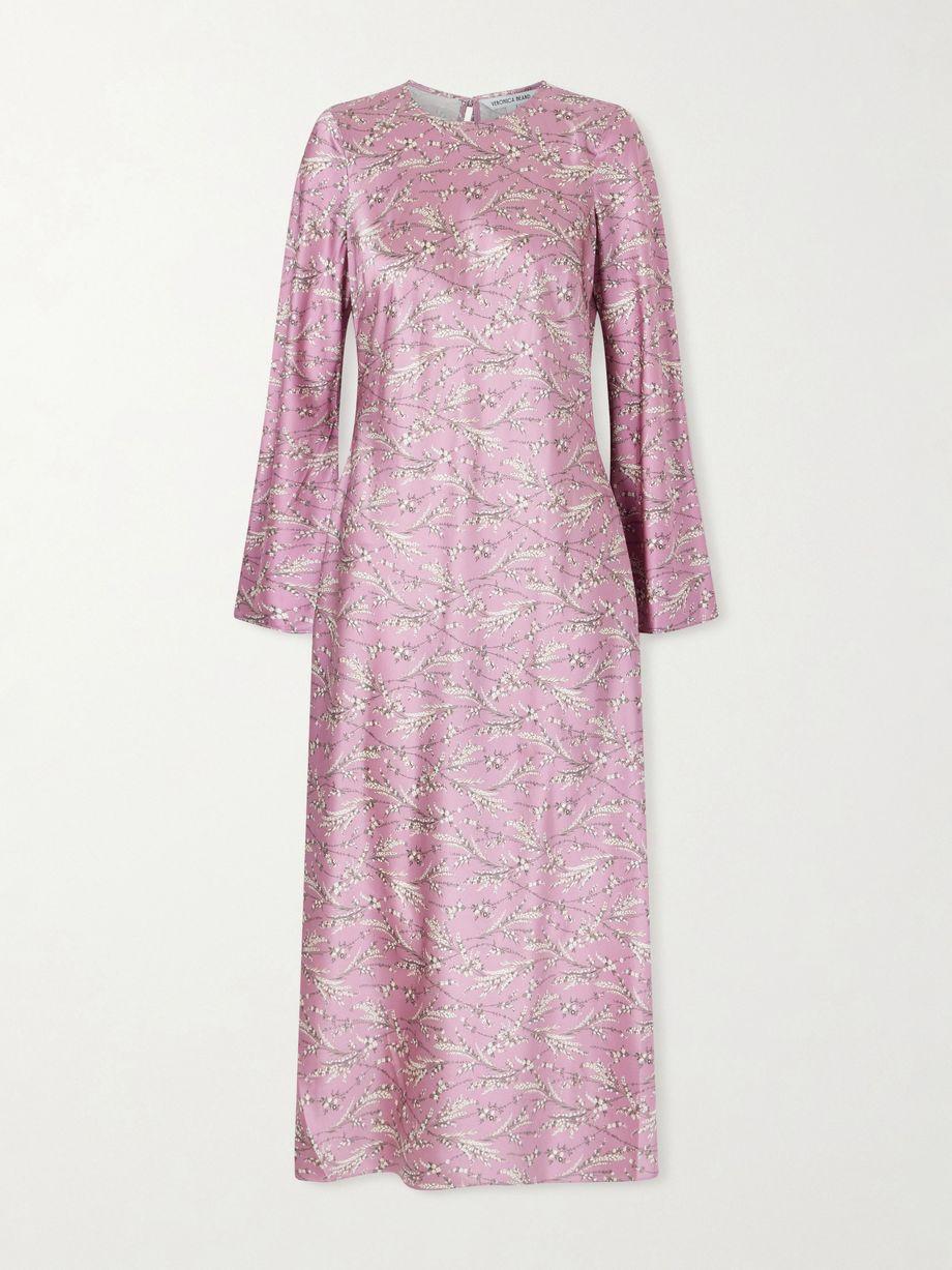 Gemma floral-print silk-blend satin maxi dress by VERONICA BEARD