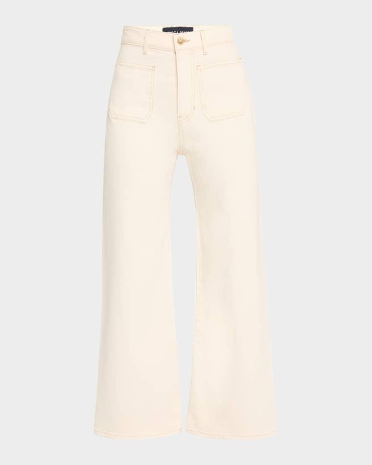 Grant High-Rise Wide-Leg Crop Jeans by VERONICA BEARD