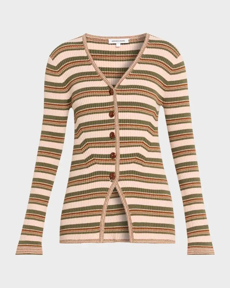 Grazia Stripe Cardigan by VERONICA BEARD