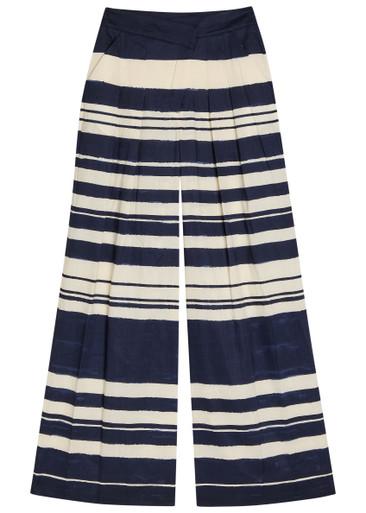 Heron striped wide-leg trousers by VERONICA BEARD