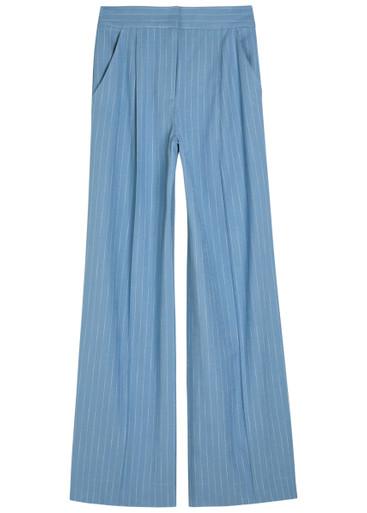 Heyser striped wide-leg trousers by VERONICA BEARD