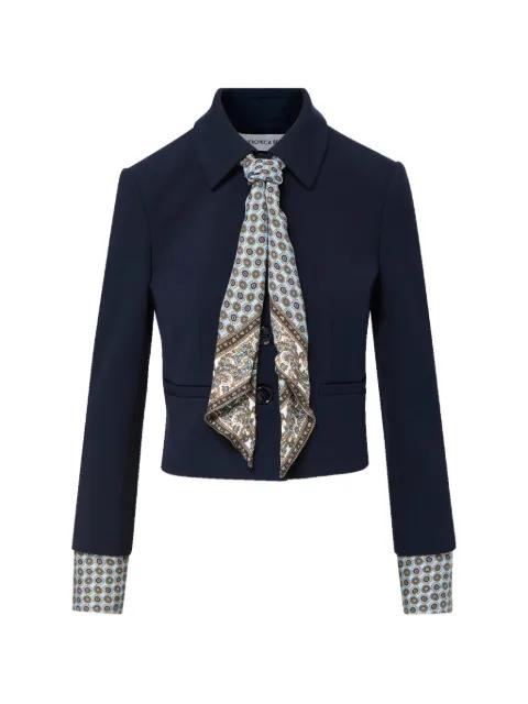 Ismena pattern-cuff jacket by VERONICA BEARD