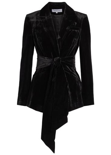 Issel belted velour jacket by VERONICA BEARD
