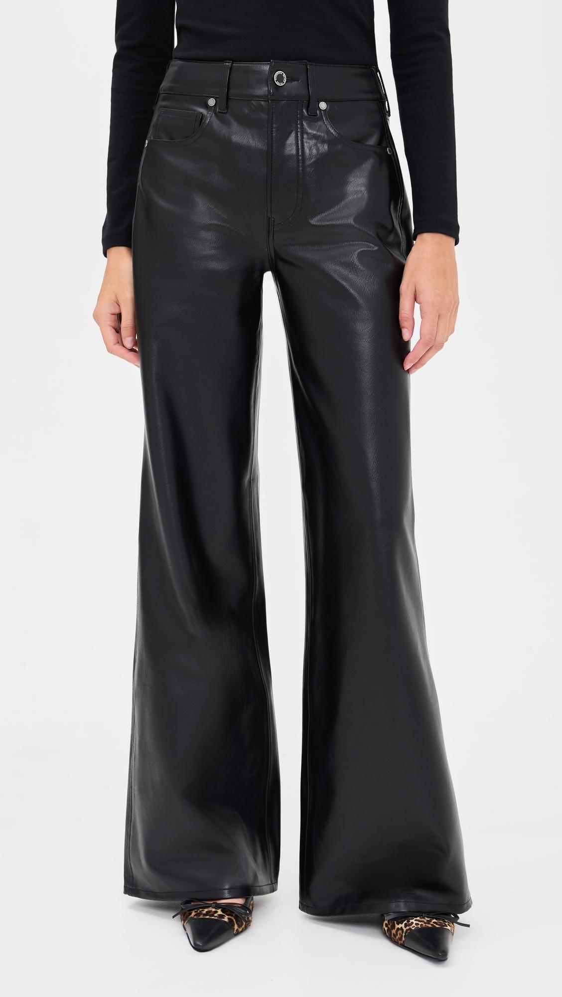 Kasey Mid Wide Leg Vegan Leather Pants by VERONICA BEARD JEAN