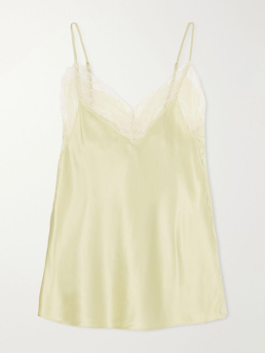Johantan lace-trimmed silk-blend satin blouse by VERONICA BEARD