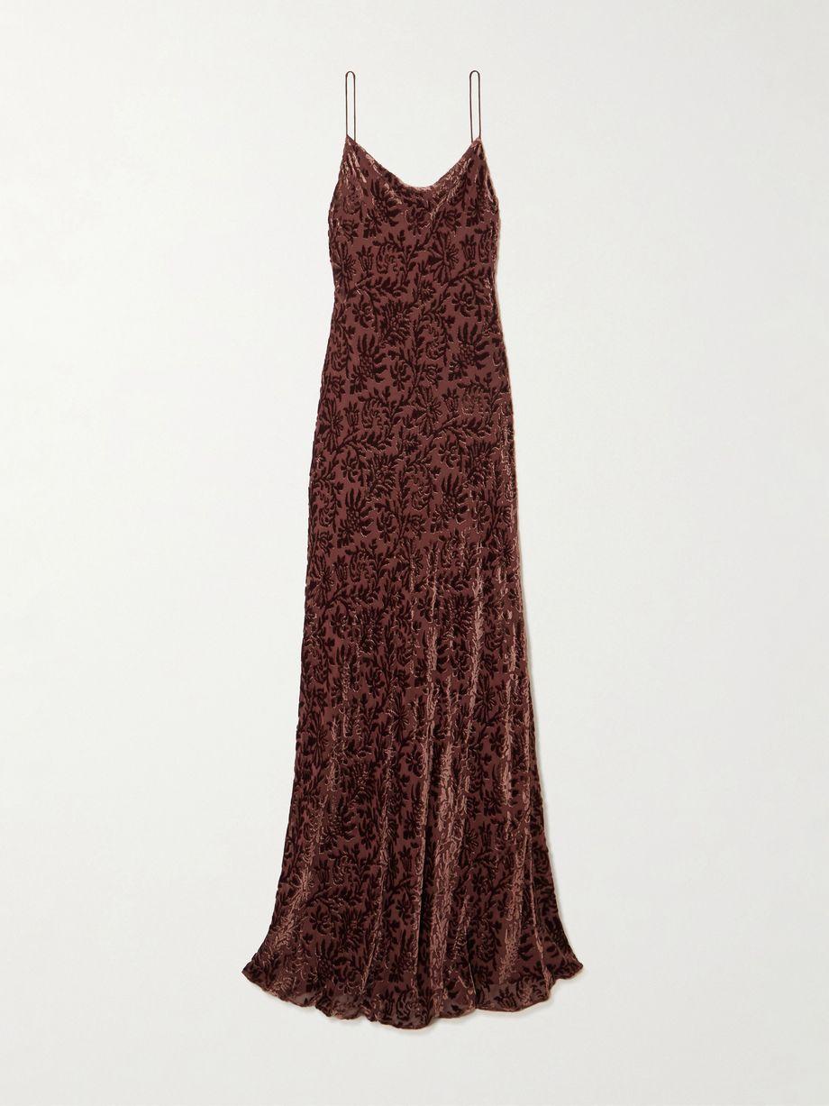 Jolynn devoré-velvet maxi dress by VERONICA BEARD