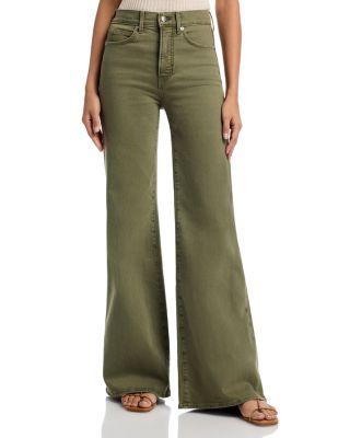 Joplin High Rise Wide Flare Jeans in Army by VERONICA BEARD