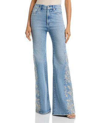 Joplin High Rise Wide Flare Leg Jeans in Silverwood Moon by VERONICA BEARD