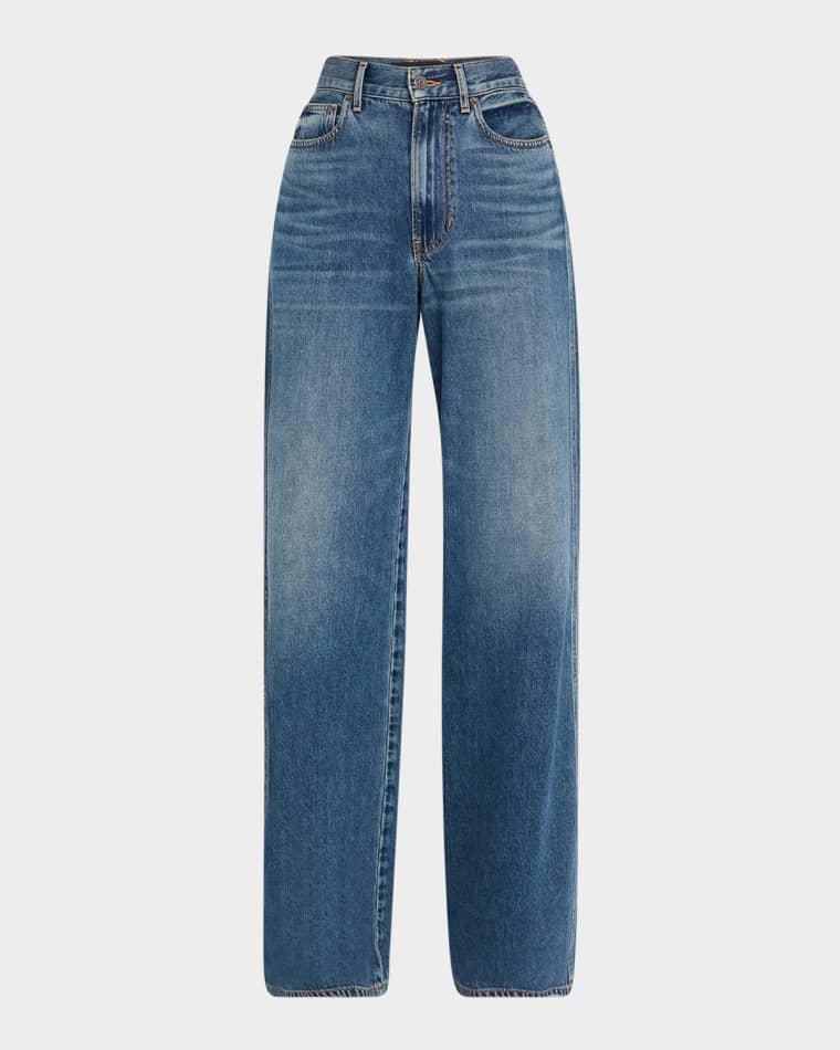 Kasey Mid-Rise Wide-Leg Jeans by VERONICA BEARD