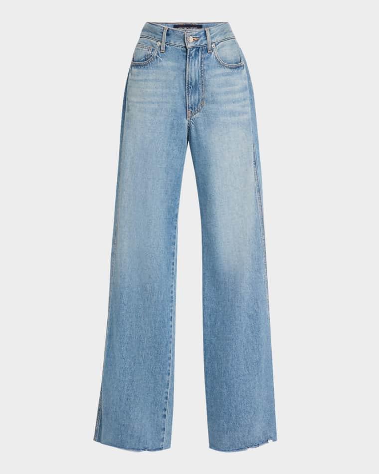Kasey Mid-Rise Wide-Leg Jeans by VERONICA BEARD