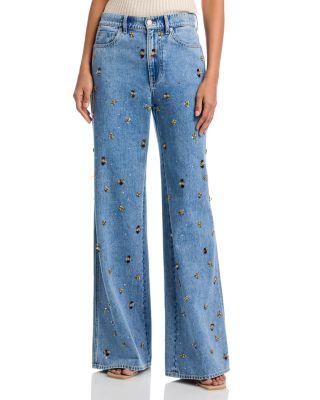 Kasey Mid Rise Wide Leg Jeans in Silver Dust by VERONICA BEARD