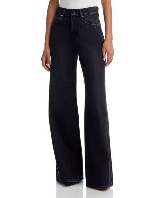 Kasey Mid Rise Wide Leg Jeans in Washed Ony by VERONICA BEARD