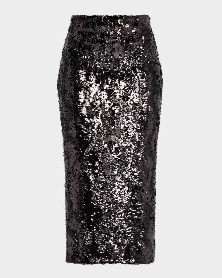 Koa Sequined Midi Skirt by VERONICA BEARD