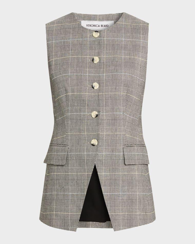 Lois Tailored Plaid Vest by VERONICA BEARD