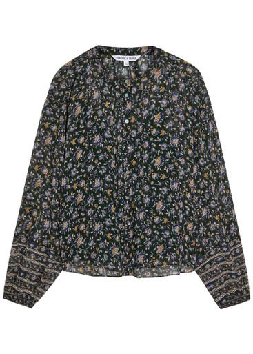 Lollie floral-print silk blouse by VERONICA BEARD