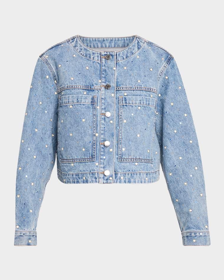 Lowry Embellished Denim Jacket by VERONICA BEARD