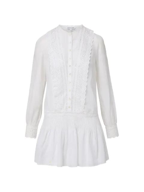 Marguerite Eyelet pleated mini dress by VERONICA BEARD