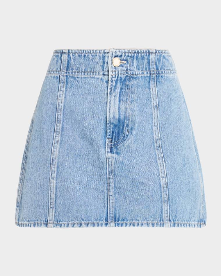 Marquita A-Line Denim Mini Skirt by VERONICA BEARD