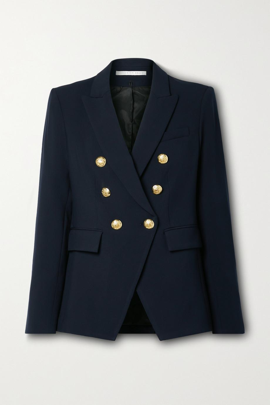 Miller Dickey double-breasted grain de poudre blazer by VERONICA BEARD