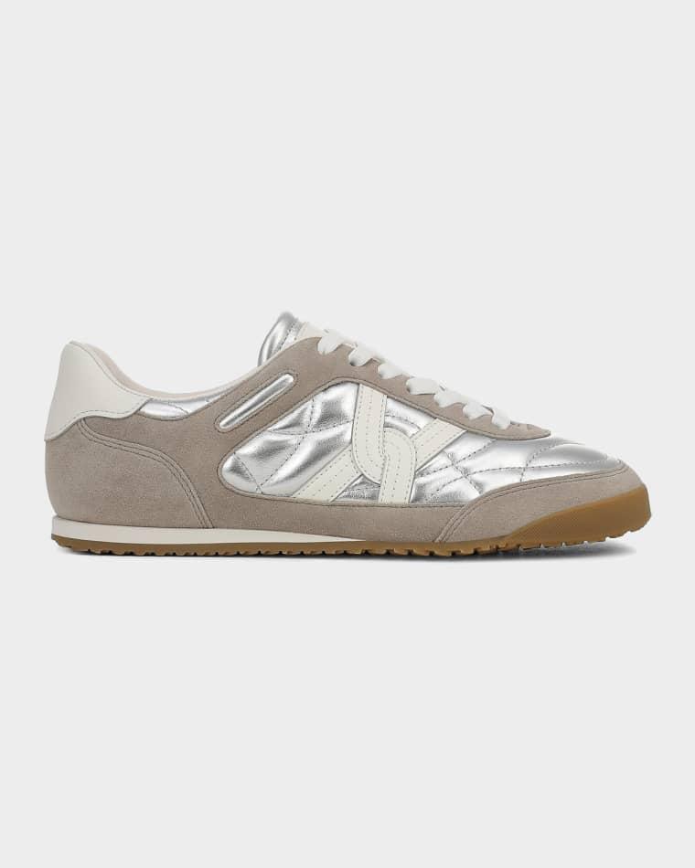 Natalia Mixed Leather Low-Top Sneakers by VERONICA BEARD