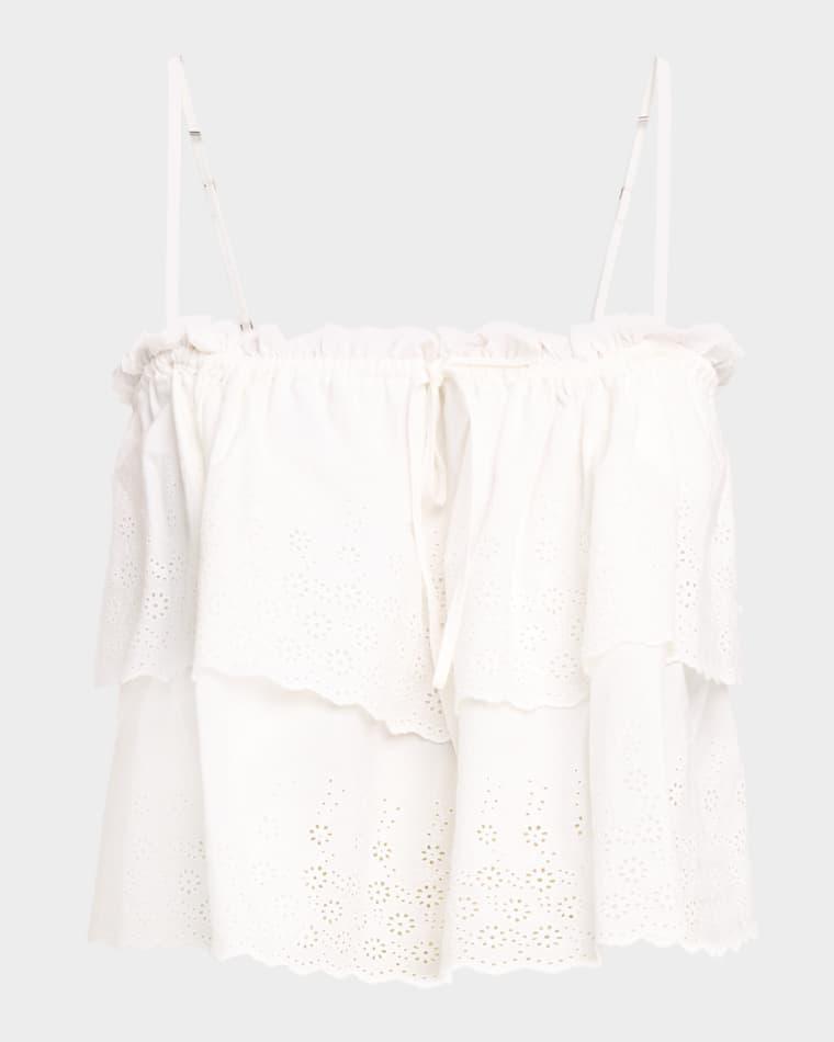 Oseanna Embroidered Cotton Top by VERONICA BEARD