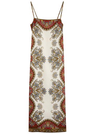 Petra paisley-print linen midi dress by VERONICA BEARD