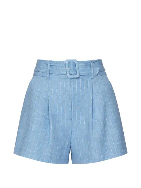 Piper pinstripe belted shorts by VERONICA BEARD