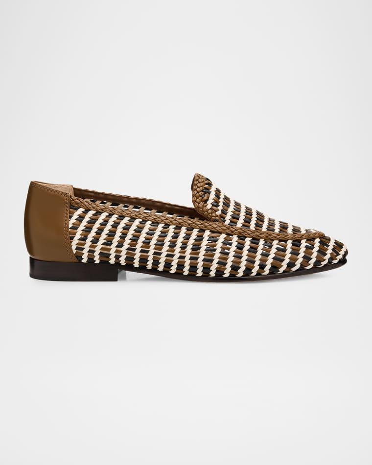 Prilla Woven Leather Loafers by VERONICA BEARD