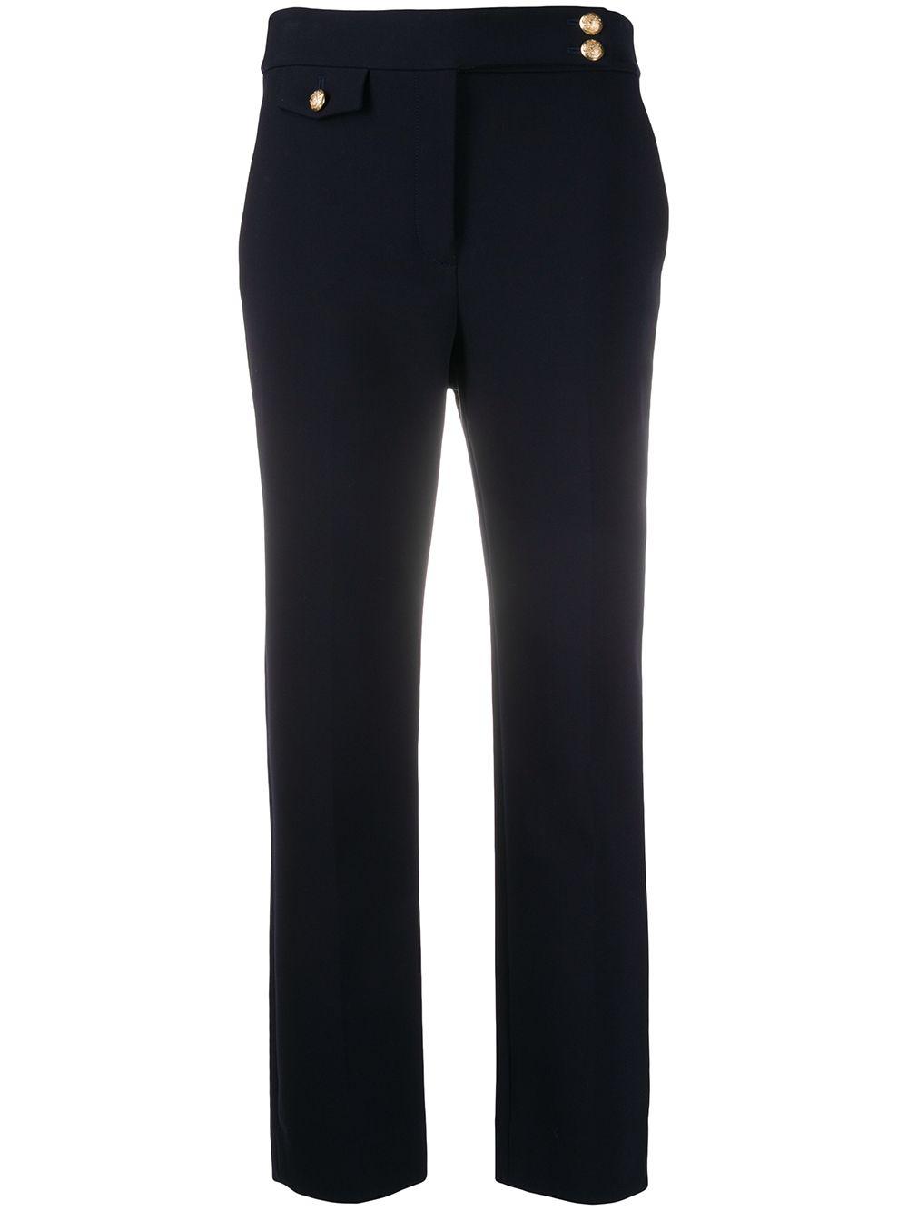 Renzo embossed button detail trousers by VERONICA BEARD