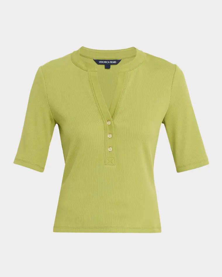 Reubian Stretch-Cotton V-Neck T-Shirt by VERONICA BEARD