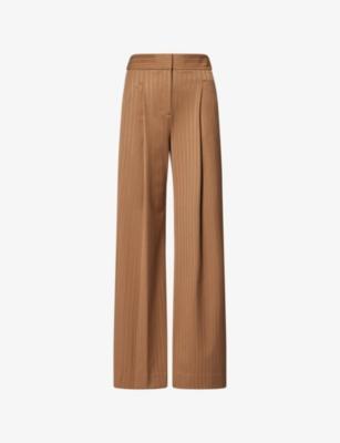 Rimini Wide-Leg Stretch-Woven Trousers by VERONICA BEARD