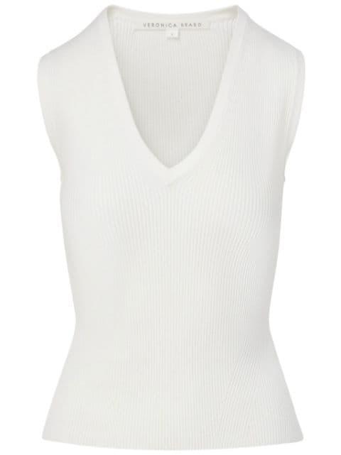 Sid ribbed-knit top by VERONICA BEARD