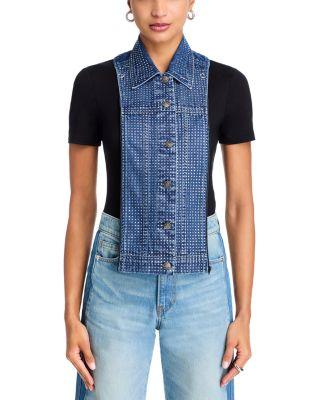 Slate Denim Rhinestone Dickey by VERONICA BEARD