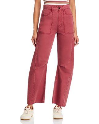 Sloan High Rise Barrel Jeans in Washed Red Oak by VERONICA BEARD