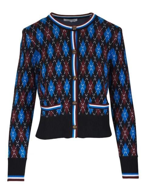 Sylvane argyle button cardigan by VERONICA BEARD