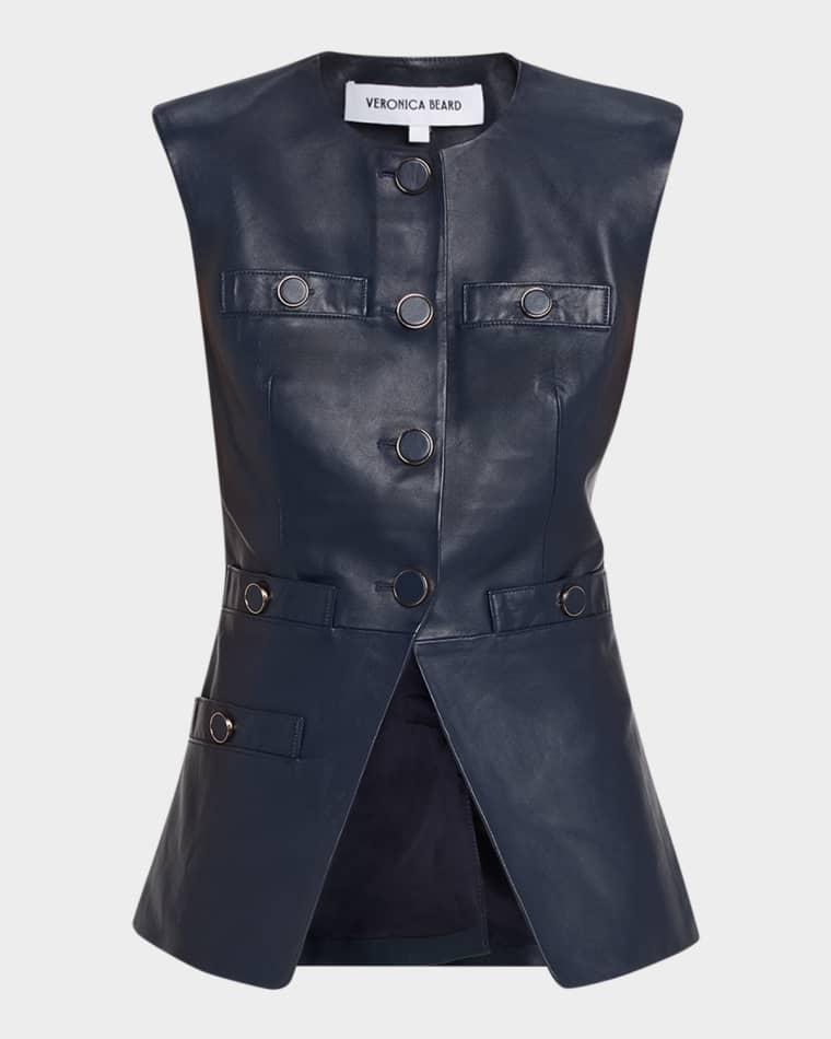 Tamara Leather Vest by VERONICA BEARD