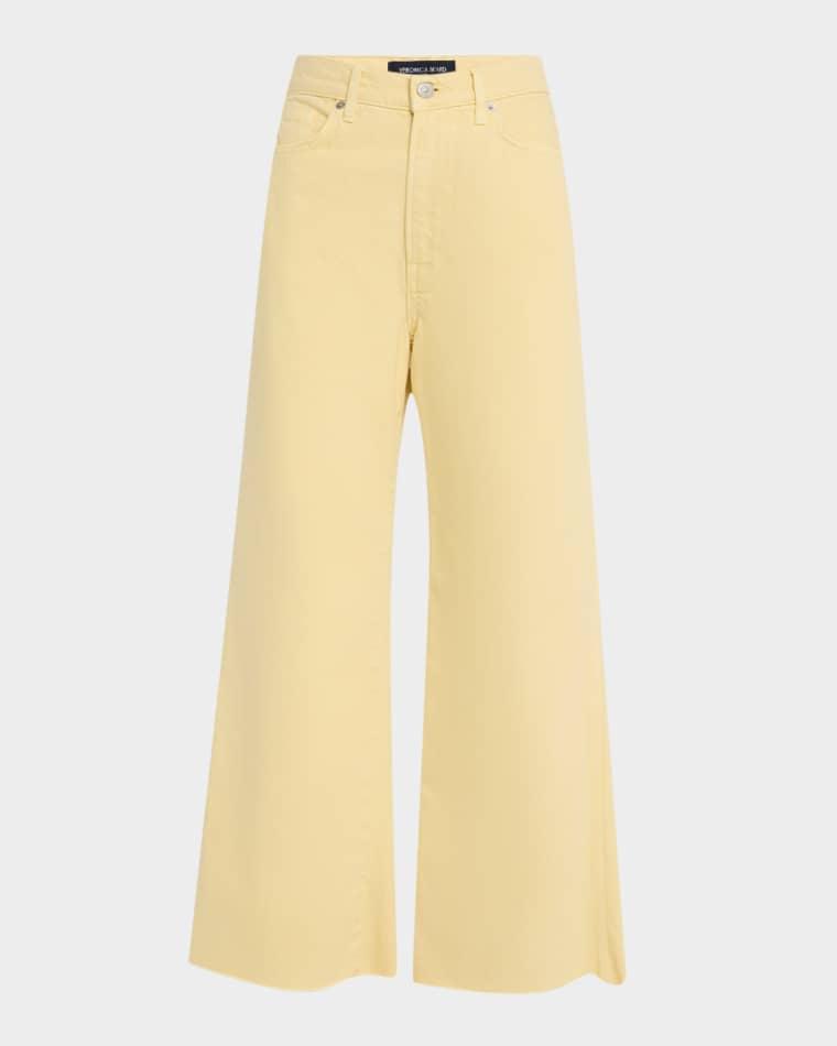 Taylor Cropped High-Rise Wide Jeans by VERONICA BEARD