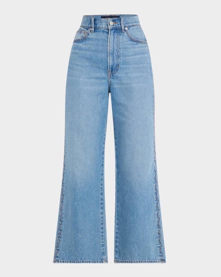 Taylor Cropped High-Rise Wide Jeans by VERONICA BEARD
