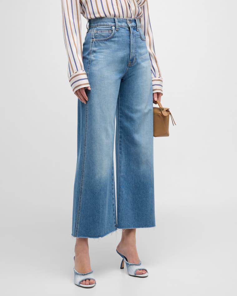 Taylor Cropped High-Rise Wide Jeans by VERONICA BEARD