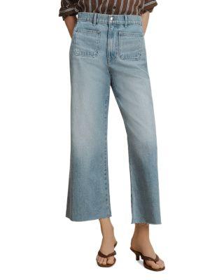 Taylor High Rise Cropped Wide Leg Jeans in Big Splash by VERONICA BEARD