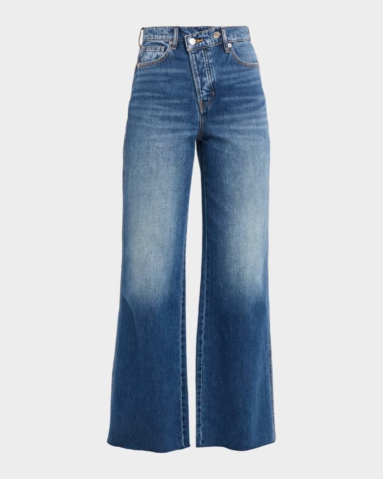 Taylor High-Rise Wide-Leg Crossover Jeans by VERONICA BEARD