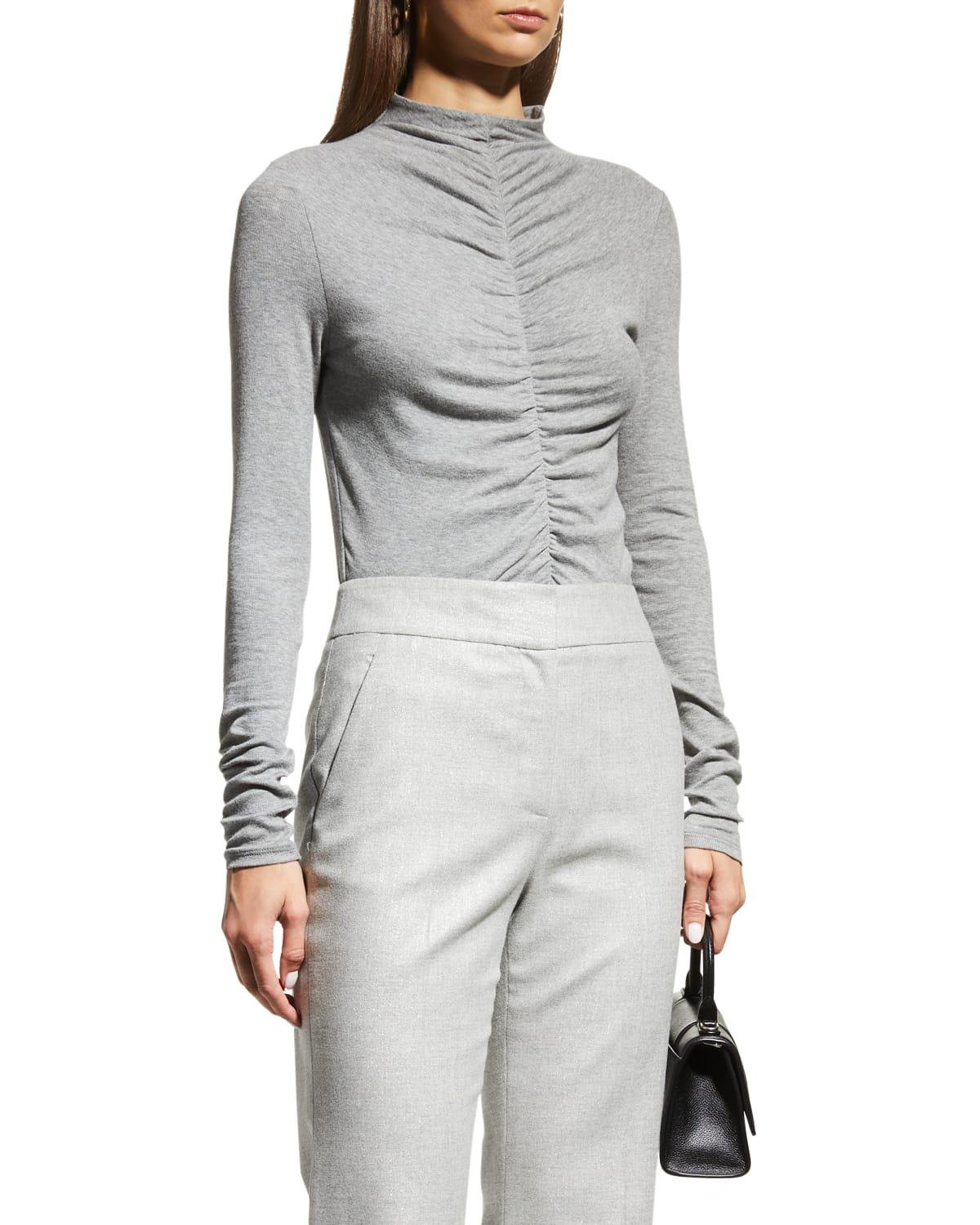 Theresa Knit Ruched Turtleneck by VERONICA BEARD