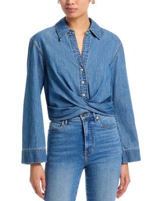 Timothy Twist Hem Denim Shirt by VERONICA BEARD