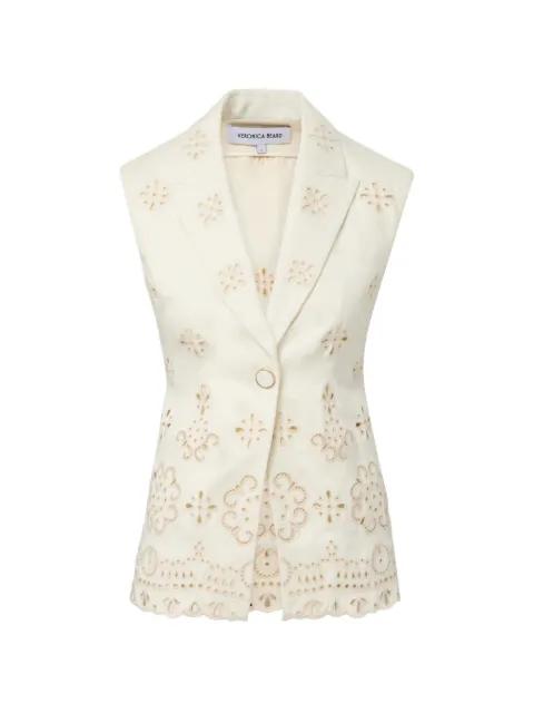 Townes button eyelet vest by VERONICA BEARD