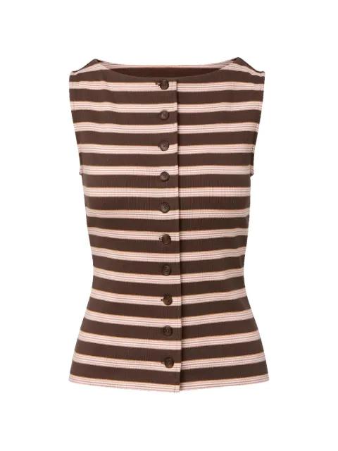 Uma striped ribbed top by VERONICA BEARD